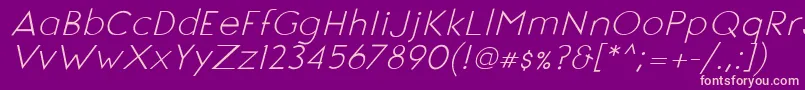 SignoriaItalic Font – Pink Fonts on Purple Background