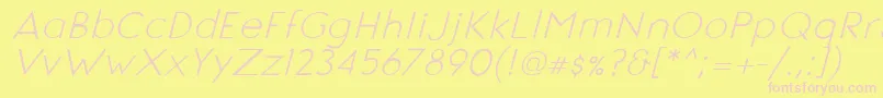 SignoriaItalic Font – Pink Fonts on Yellow Background
