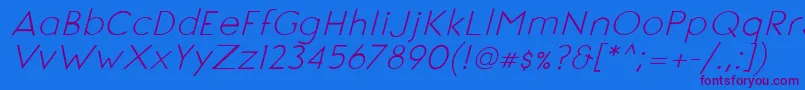 SignoriaItalic-fontti – violetit fontit sinisellä taustalla
