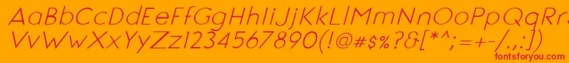 SignoriaItalic Font – Red Fonts on Orange Background