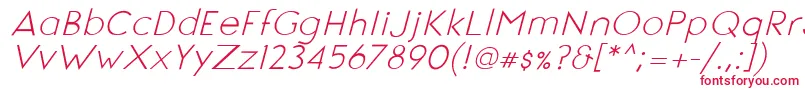 フォントSignoriaItalic – 赤い文字