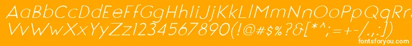 SignoriaItalic Font – White Fonts on Orange Background