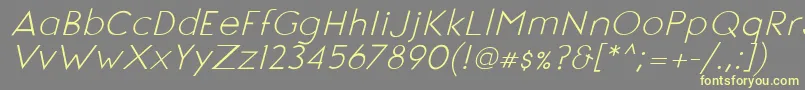 SignoriaItalic Font – Yellow Fonts on Gray Background