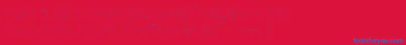 フォントGrutchline – 赤い背景に青い文字
