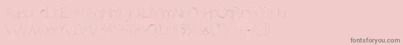 Grutchline Font – Gray Fonts on Pink Background