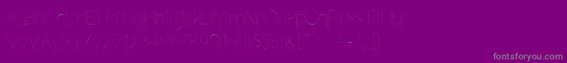 Grutchline Font – Gray Fonts on Purple Background