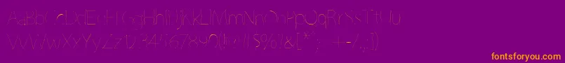 Grutchline-Schriftart – Orangefarbene Schriften auf violettem Hintergrund