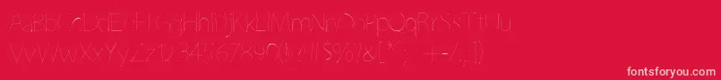 Grutchline-Schriftart – Rosa Schriften auf rotem Hintergrund