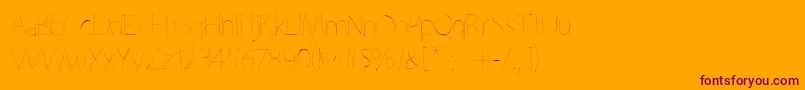 Weitere Informationen zur Grutchline-Schriftart Grutchline-Schriftart – Violette Schriften auf orangefarbenem Hintergrund