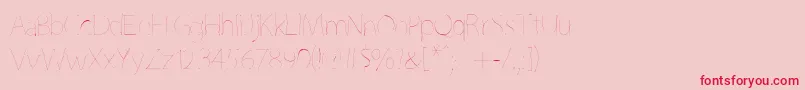 Grutchline-Schriftart – Rote Schriften auf rosa Hintergrund