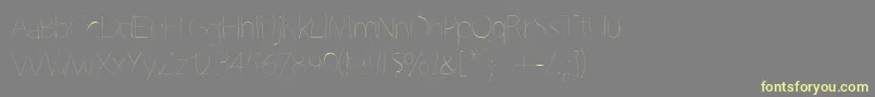 Grutchline-Schriftart – Gelbe Schriften auf grauem Hintergrund