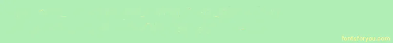 Grutchline-Schriftart – Gelbe Schriften auf grünem Hintergrund