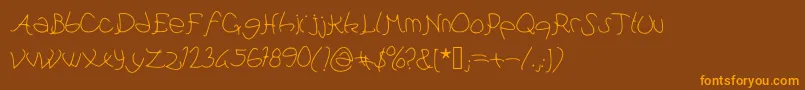 Шрифт Pataques – оранжевые шрифты на коричневом фоне