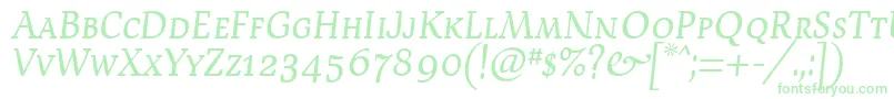 DevroyeScosf Font – Green Fonts on White Background