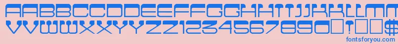 Cinemaregular Font – Blue Fonts on Pink Background