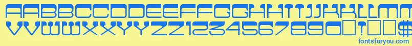 Cinemaregular Font – Blue Fonts on Yellow Background