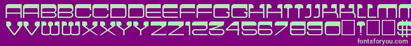 Cinemaregular Font – Green Fonts on Purple Background