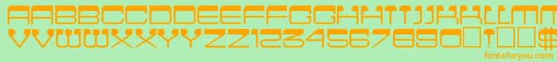 Cinemaregular Font – Orange Fonts on Green Background
