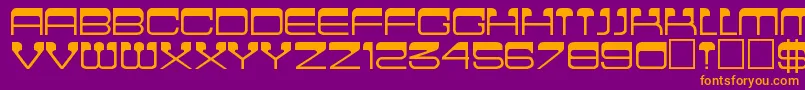 Cinemaregular Font – Orange Fonts on Purple Background