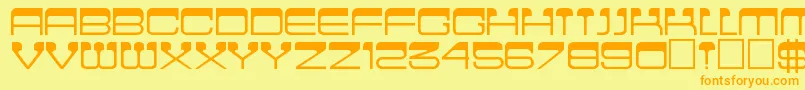 Cinemaregular Font – Orange Fonts on Yellow Background