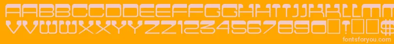 Czcionka Cinemaregular – różowe czcionki na pomarańczowym tle
