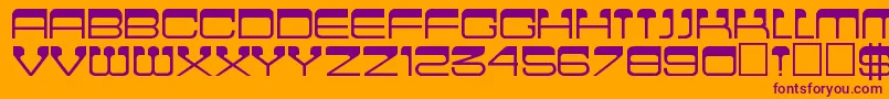 Cinemaregular Font – Purple Fonts on Orange Background
