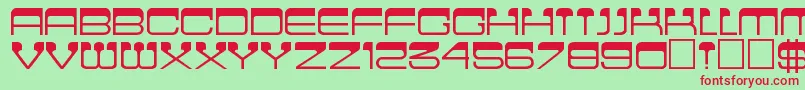 Cinemaregular Font – Red Fonts on Green Background