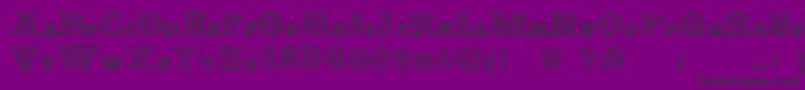 FontanioloBeveled Font – Black Fonts on Purple Background