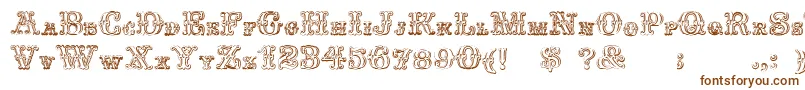 FontanioloBeveled Font – Brown Fonts on White Background