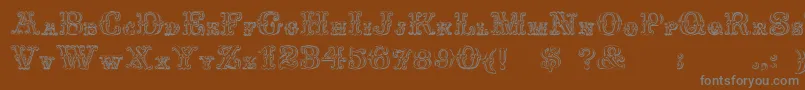 FontanioloBeveled Font – Gray Fonts on Brown Background