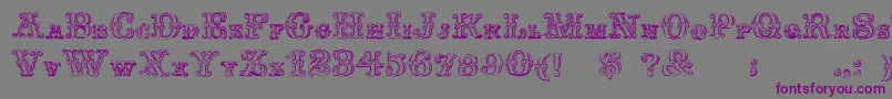 FontanioloBeveled Font – Purple Fonts on Gray Background