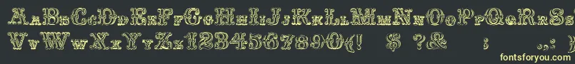 FontanioloBeveled Font – Yellow Fonts on Black Background