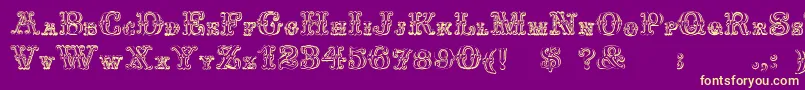 FontanioloBeveled Font – Yellow Fonts on Purple Background