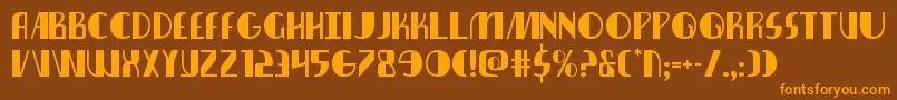 Nathanbrazil Font – Orange Fonts on Brown Background