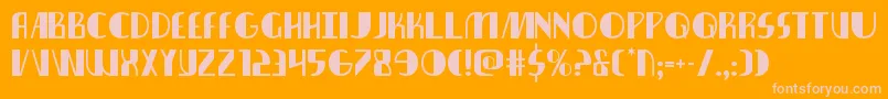 Nathanbrazil Font – Pink Fonts on Orange Background