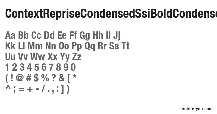 Czcionka ContextRepriseCondensedSsiBoldCondensed – alfabet, cyfry, specjalne znaki