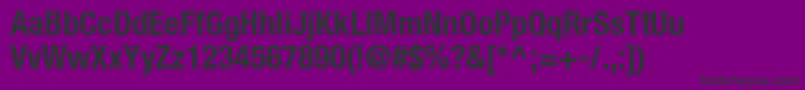 Шрифт ContextRepriseCondensedSsiBoldCondensed – чёрные шрифты на фиолетовом фоне