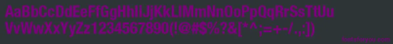 Шрифт ContextRepriseCondensedSsiBoldCondensed – фиолетовые шрифты на чёрном фоне