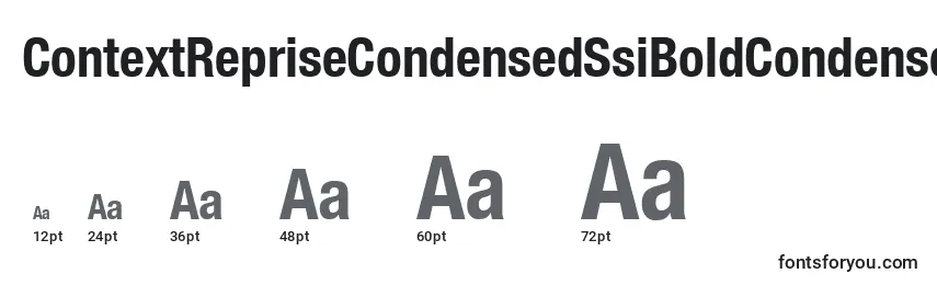 Размеры шрифта ContextRepriseCondensedSsiBoldCondensed