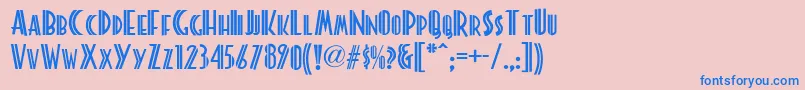 Platonick Font – Blue Fonts on Pink Background