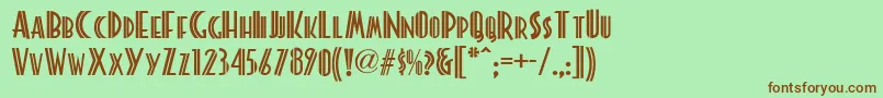 Platonick Font – Brown Fonts on Green Background