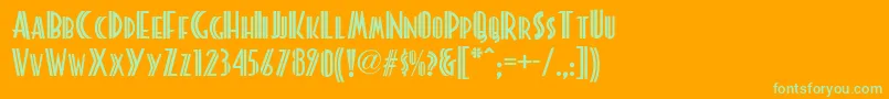 Platonick Font – Green Fonts on Orange Background