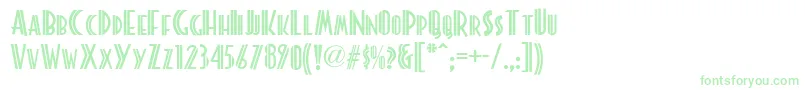 Platonick Font – Green Fonts on White Background