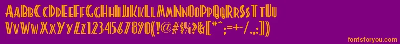 Platonick Font – Orange Fonts on Purple Background