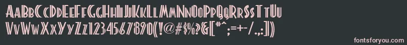 フォントPlatonick – 黒い背景にピンクのフォント
