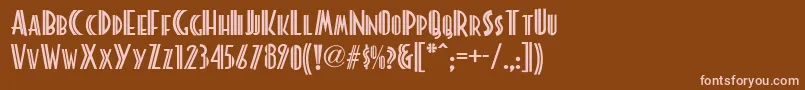 Шрифт Platonick – розовые шрифты на коричневом фоне