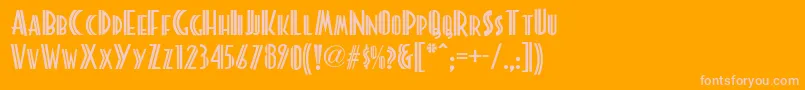 Platonick Font – Pink Fonts on Orange Background