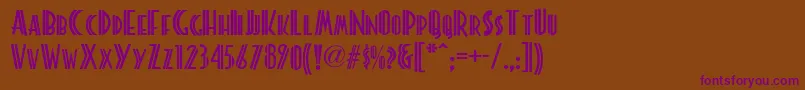 Platonick Font – Purple Fonts on Brown Background