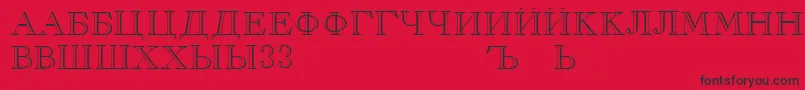 RusskijRegular Font – Black Fonts on Red Background