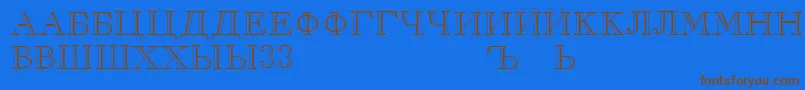 More about RusskijRegular Font RusskijRegular Font – Brown Fonts on Blue Background